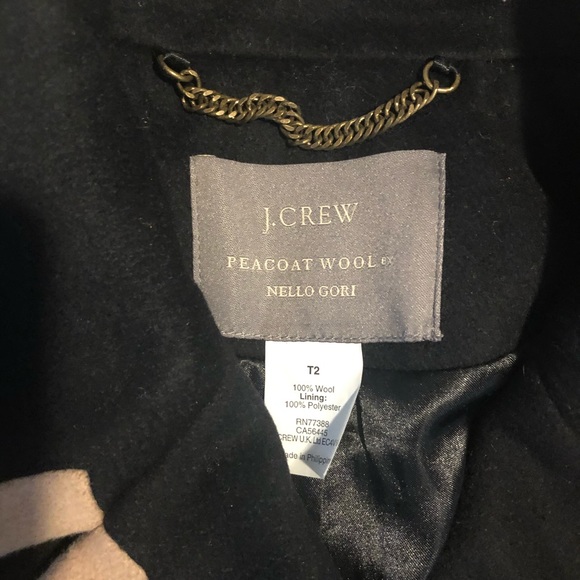 🌟HP🌟J. CREW NELLO GORI TIPPED PEACOAT Size T2 - Picture 4 of 4